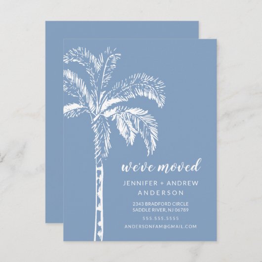 Moderne Ankündigung der Palmenbaumbewegung (Vorne/Hinten)