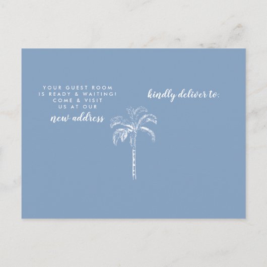 Moderne Ankündigung der Palmenbaumbewegung (Rückseite)