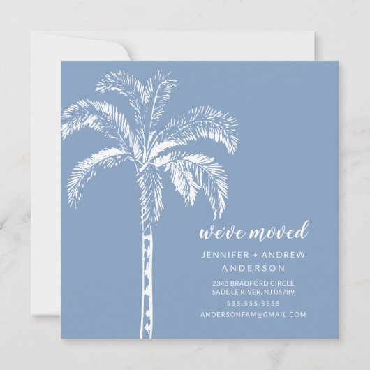 Moderne Ankündigung der Palmenbaumbewegung (Vorderseite)