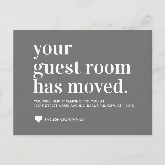 Moderne Ankündigung der Silver Gray Guest Room Mov (Vorderseite)