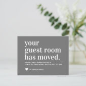 Moderne Ankündigung der Silver Gray Guest Room Mov (Stehend Vorderseite)