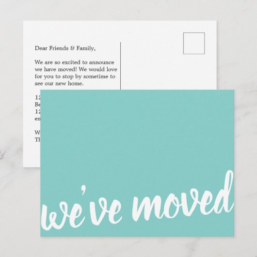 Moderne Ankündigung der Türkisbewegung (Vorne/Hinten)