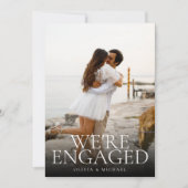 Moderne Ankündigung der Verlobung des Minimalistis (Vorderseite)