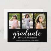 Moderne Ankündigung des 3-Foto-Abschlusses (Vorne/Hinten)