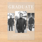 Moderne Ankündigung des 3-Foto-Abschlusses (Vorderseite)