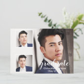 Moderne Ankündigung des 3-Foto-Abschlusses (Stehend Vorderseite)