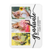 Moderne Ankündigung des 3-Foto-Abschlusses Magnet (Vertikal)