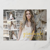 Moderne Ankündigung des 4-Foto-Abschlusses (Vorderseite)