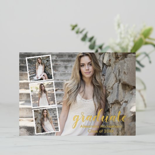 Moderne Ankündigung des 4-Foto-Abschlusses (Stehend vorne)