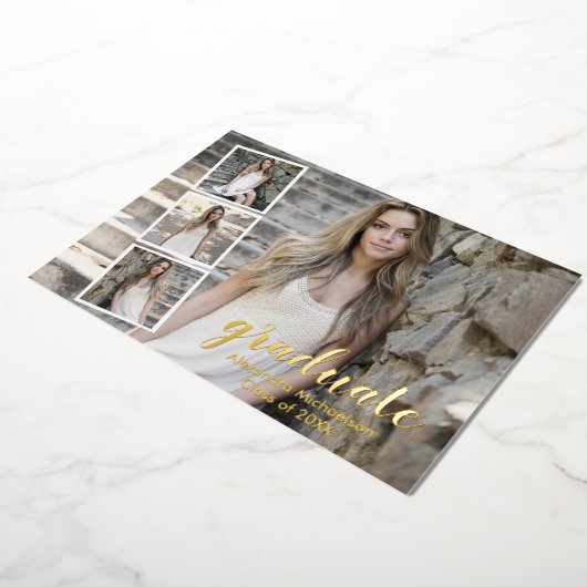 Moderne Ankündigung des 4-Foto-Abschlusses (Gedreht)