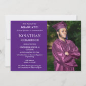 Moderne Ankündigung des 4-Foto-Abschlusses - Lila (Rückseite)