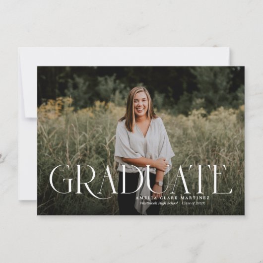 Moderne Ankündigung des Abschlusses (Vorderseite)