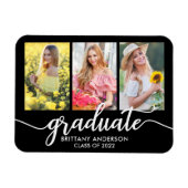 Moderne Ankündigung des Abschlusses 3 Foto Magnet (Horizontal)