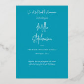 Moderne Ankündigung des Abschlusses Aqua Foil (Rückseite)