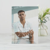 Moderne Ankündigung des Abschlusses "Einfaches Wei (Stehend Vorderseite)