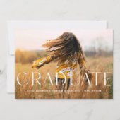 Moderne Ankündigung des Abschlusses "Einfaches Wei (Vorderseite)