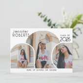 Moderne Ankündigung des Abschlusses "FotoCollage" (Stehend Vorderseite)