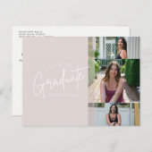 Moderne Ankündigung des Abschlusses "FotoCollage" (Vorne/Hinten)