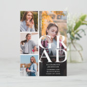 Moderne Ankündigung des Abschlusses "FotoCollage" (Stehend Vorderseite)