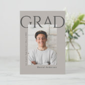 Moderne Ankündigung des Abschlusses für einfaches  (Stehend Vorderseite)