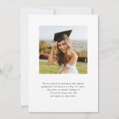 Moderne Ankündigung des Abschlusses für einfaches  (Rückseite)