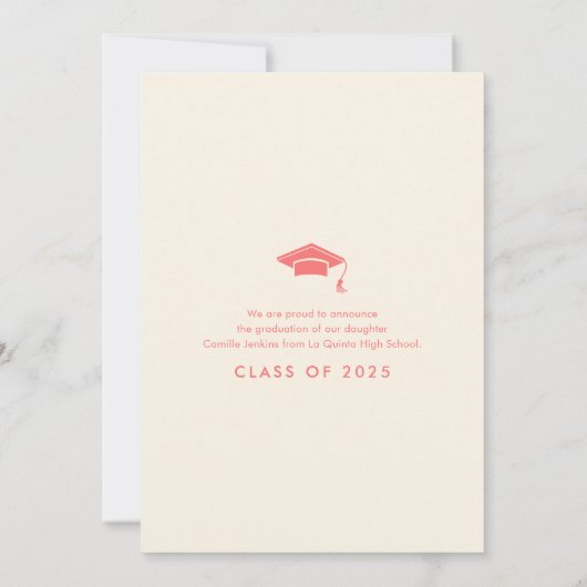 Moderne Ankündigung des Abschlusses für einfaches (Rückseite)