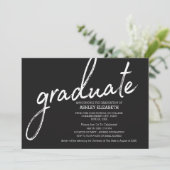 Moderne Ankündigung des Abschlusses mit fetten Str (Stehend Vorderseite)