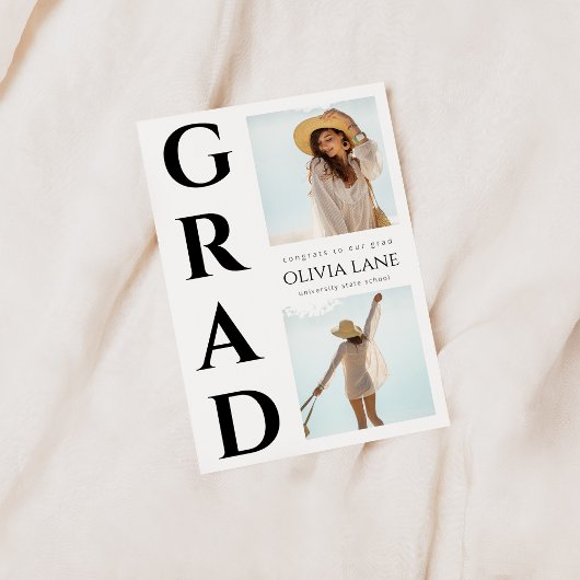 Moderne Ankündigung des Abschlusses mit Foto