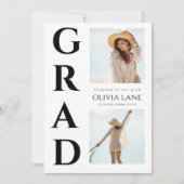 Moderne Ankündigung des Abschlusses mit Foto (Vorderseite)