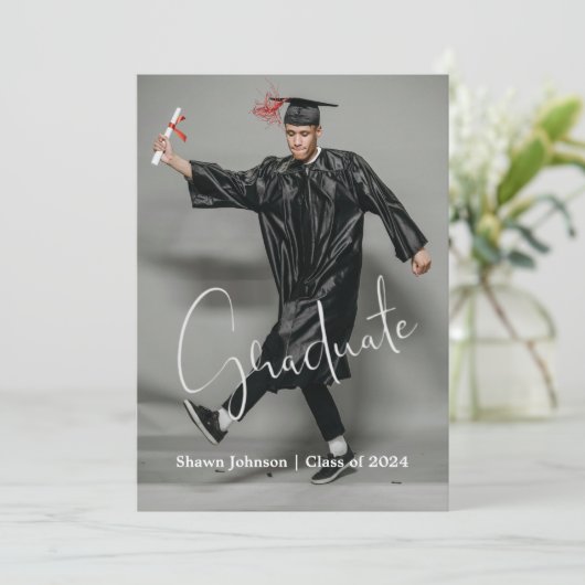 Moderne Ankündigung des Abschlusses mit Volltextfu (Stehend Vorderseite)