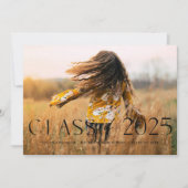 Moderne Ankündigung des Abschlusses "Simple Black (Vorderseite)