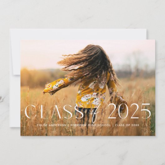 Moderne Ankündigung des Abschlusses "Simple Black (Vorderseite)