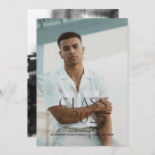 Moderne Ankündigung des Abschlusses "Simple Black (Vorne/Hinten)