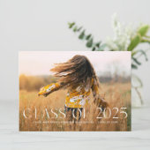 Moderne Ankündigung des Abschlusses "Simple Black (Stehend Vorderseite)