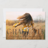 Moderne Ankündigung des Abschlusses "Simple Black (Vorderseite)