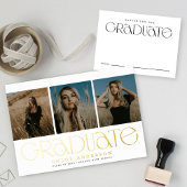 Moderne Ankündigung des Abschlusses White Gold 3 F