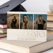 Moderne Ankündigung des Abschlusses White Gold 3 F