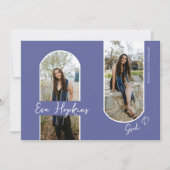 Moderne Ankündigung des Abschlusses Zwei Fotos (Vorderseite)