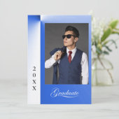 Moderne Ankündigung des Blue-ray-Abschlusses mit F (Stehend Vorderseite)