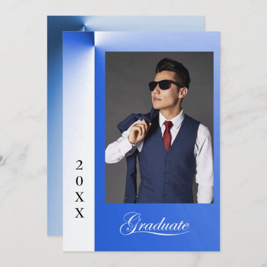 Moderne Ankündigung des Blue-ray-Abschlusses mit F (Vorne/Hinten)