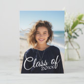 Moderne Ankündigung des Fotos Abschluss und Party (Stehend Vorderseite)