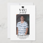 Moderne Ankündigung des Minimal Abschluss Foto (Vorderseite)