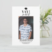 Moderne Ankündigung des Minimal Abschluss Foto (Stehend Vorderseite)