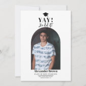 Moderne Ankündigung des Minimal Abschluss Foto (Vorderseite)