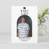 Moderne Ankündigung des Minimal Abschluss Foto (Stehend Vorderseite)