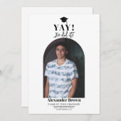 Moderne Ankündigung des Minimal Abschluss Foto (Vorne/Hinten)