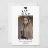 Moderne Ankündigung des Minimal Abschluss Foto (Vorderseite)