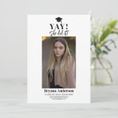 Moderne Ankündigung des Minimal Abschluss Foto (Stehend Vorderseite)