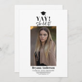 Moderne Ankündigung des Minimal Abschluss Foto (Vorne/Hinten)