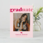 Moderne Ankündigung des Minimal Foto Abschluss (Stehend Vorderseite)